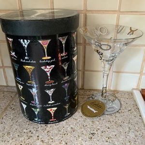 Pair LOLITA “Wedding” martini glasses hand painted